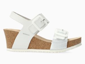 Women's sandals white platform cork Lissia Mephisto